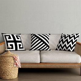 Aberto Design Juego de 3 Fundas de Cojín HMI-KIR-116 Multicolor